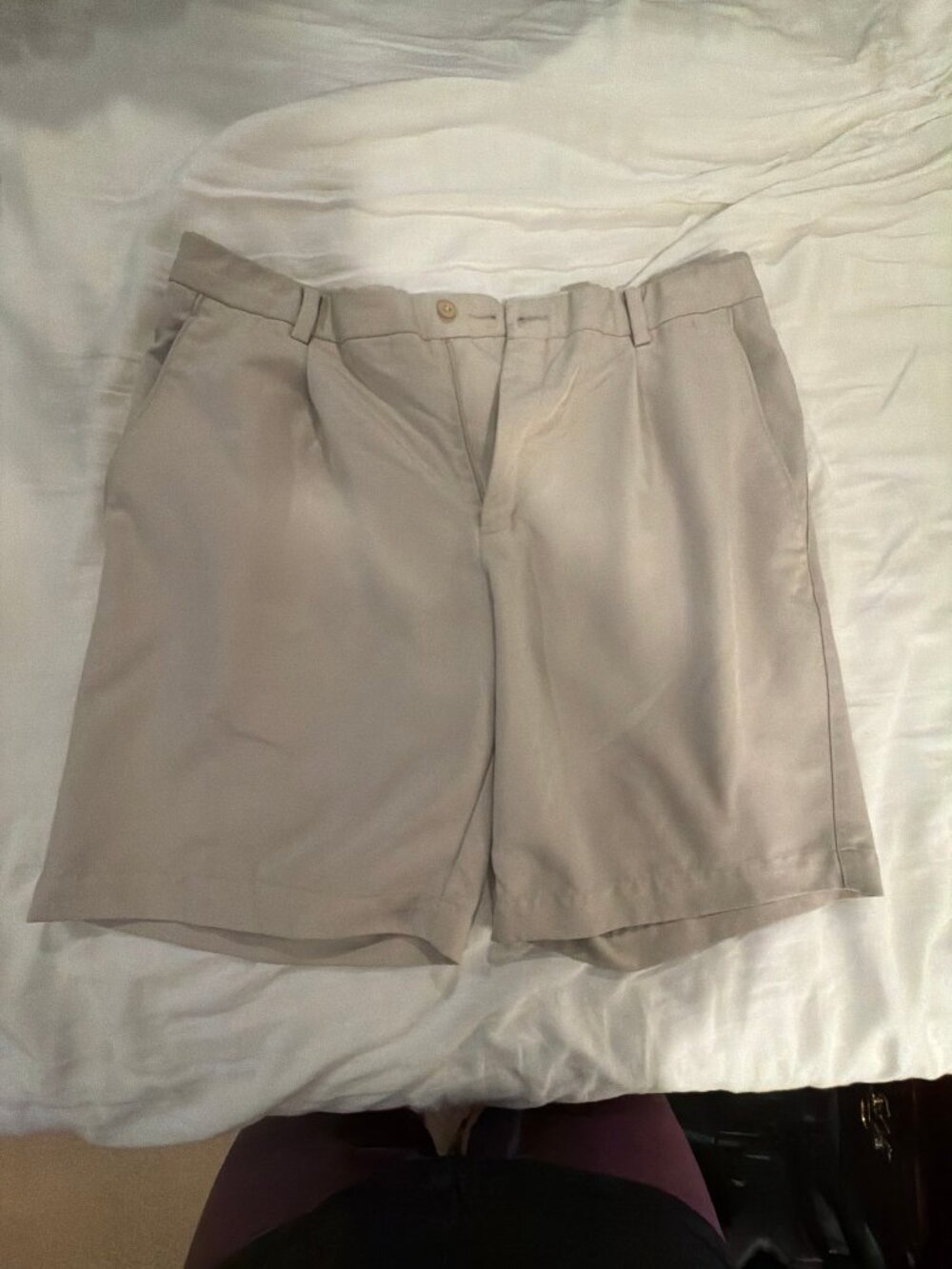 Nike Golf Fit Dry Shorts Mens 36 Khaki Pleated